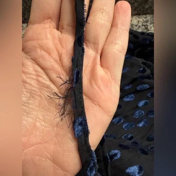 The Kooples Polka Dot Burnout Velvet Wrap Dress - Picture 7 of 8